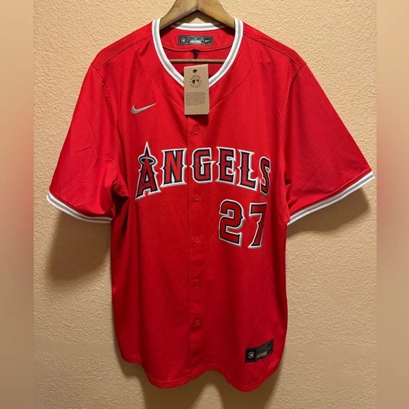 New Authentic Nike Los Angeles Angels Mike Trout Jersey - Picture 2 of 15